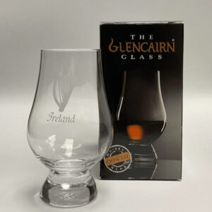 alt= glencairn with Ireland and a harp engraved on it sit next to a glencairn box on a grey background