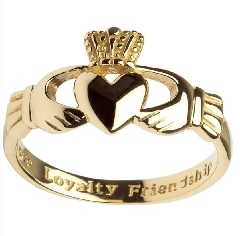 Heavy Yellow Gold Claddagh Ring