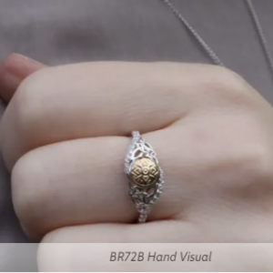 Solstice Ring with Gold Bead