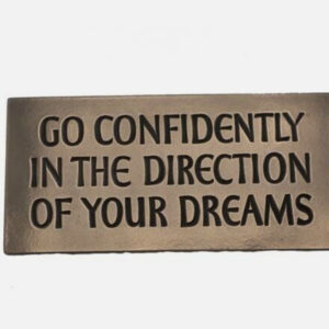 Carved "Go Confidently" Plaque