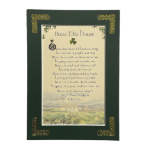 alt= a celtic blessing surrounded by a green frame