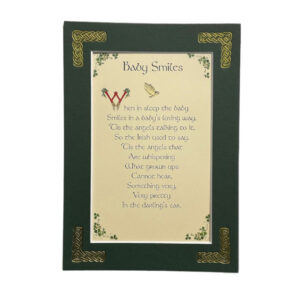 alt= a celtic blessing surrounded by a green frame