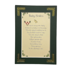 alt= a celtic blessing surrounded by a green frame