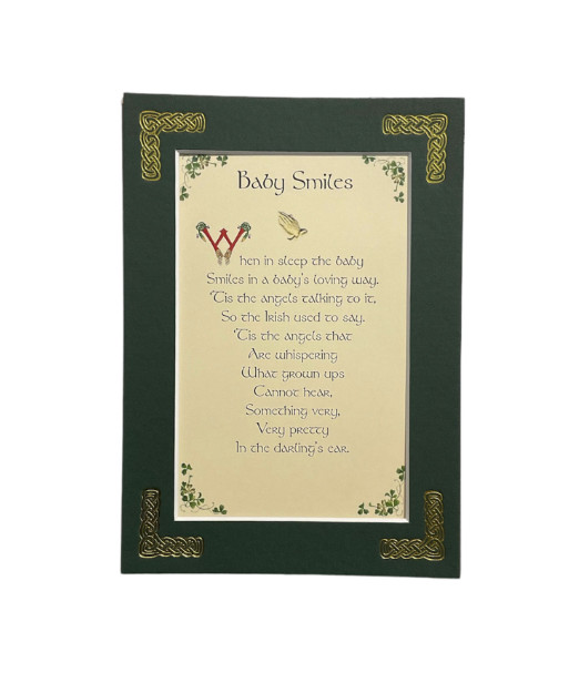 alt= a celtic blessing surrounded by a green frame