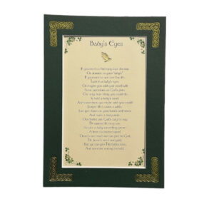 alt= a celtic blessing surrounded by a green frame