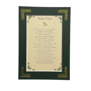 alt= a celtic blessing surrounded by a green frame