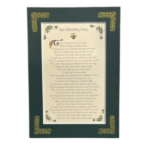 alt= a celtic blessing surrounded by a green frame