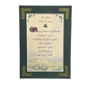 alt= a celtic blessing surrounded by a green frame