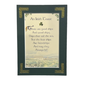 alt= a celtic blessing surrounded by a green frame