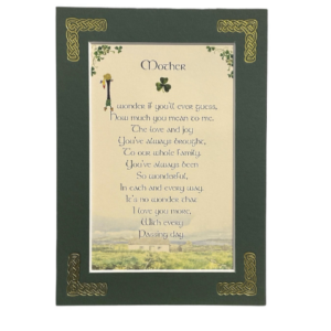 alt= a celtic blessing surrounded by a green frame