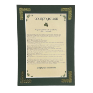 alt= a celtic blessing surrounded by a green frame