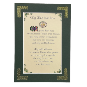alt= a celtic blessing surrounded by a green frame
