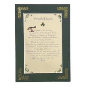 alt= a celtic blessing surrounded by a green frame