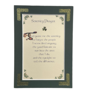 alt= a celtic blessing surrounded by a green frame