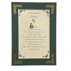 alt= a celtic blessing surrounded by a green frame