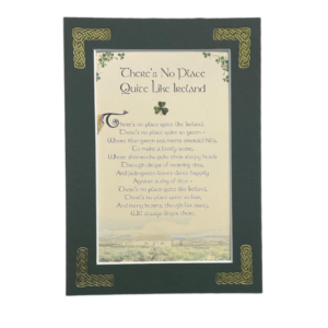 alt= a celtic blessing surrounded by a green frame