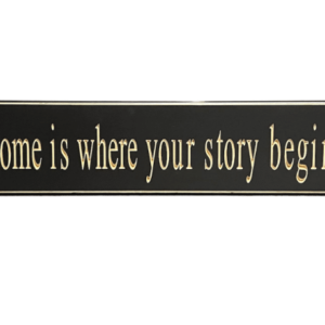 Wooden "Home is Where" Sign