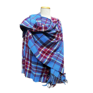 alt= a hope for life tartan shawl