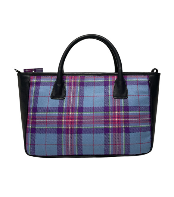alt= a hope for life tartan handbag