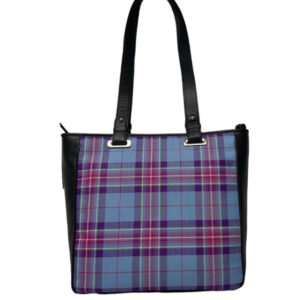 alt= a hope for life tartan tote bag