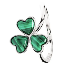 Malachite Shamrock Ring