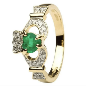 14k Yellow Gold Claddagh Ring