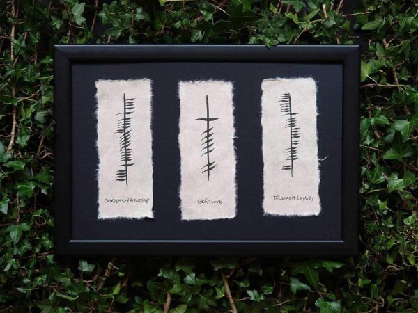 Ogham triple 'Friendship Love Loyalty'