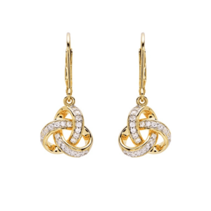 Gold Vermeil Celtic Knot Drop Earrings