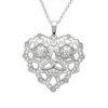 The Irish Lace Heart Trinity Knot Pendant Necklace is a breathtaking accessory to grace a neck on any special occasion.