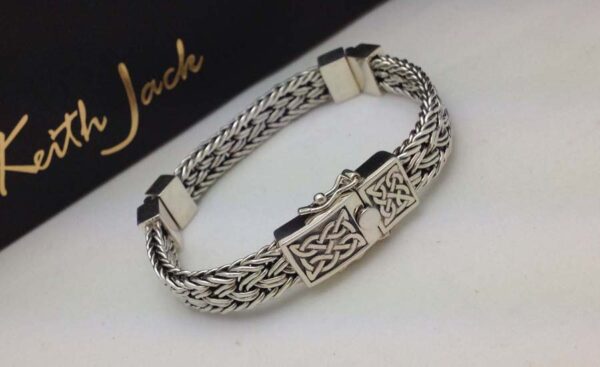 Keith Jack Dragon Weave Gold/Silver Celtic Bracelet