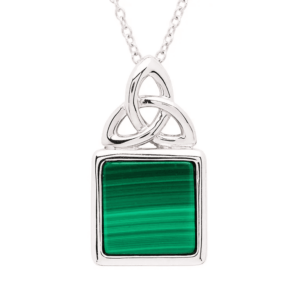 Trinity Knot Malachite Necklace