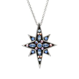 Midnight Blue Bethlehem Star Necklace