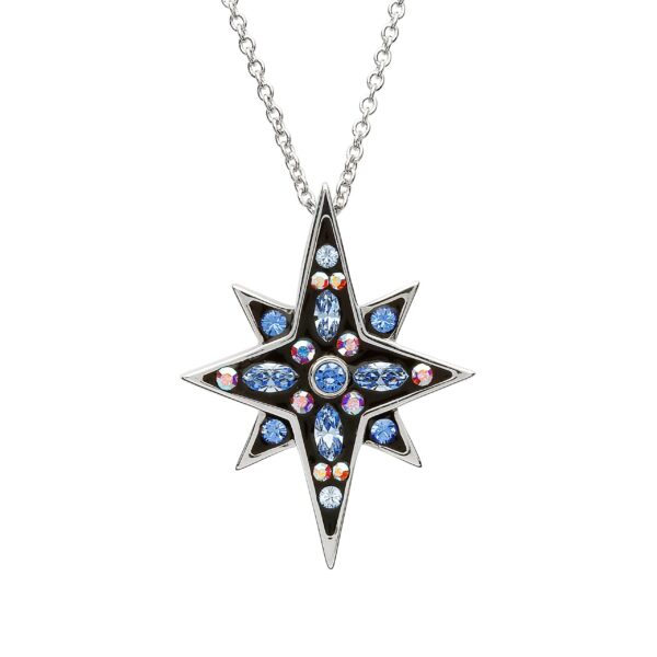 Midnight Blue Bethlehem Star Necklace