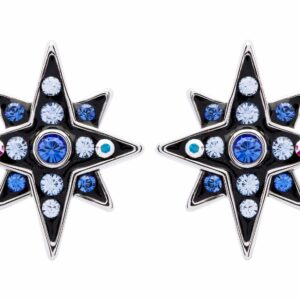 Midnight Blue Bethlehem Star Stud Earrings
