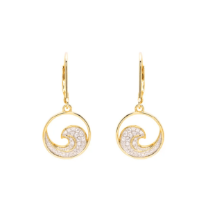 Gold Vermeil Wave Drop Earrings