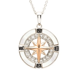 Mother of Pearl Compass Necklace