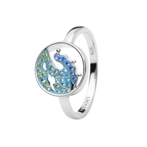 Blue Ocean Wave Ring