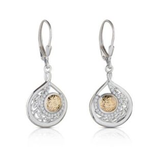 Solstice Drop Earrings with Gold Bead