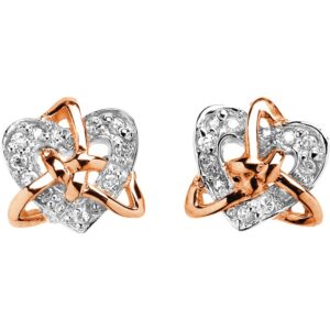 Trinity with Heart Earrings