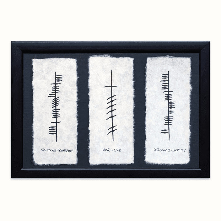 Friendship Love Loyalty Ogham 15.5x11