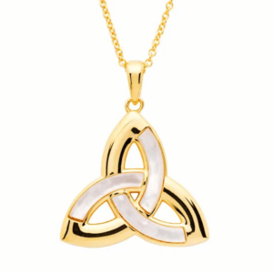 Gold Vermeil Trinity and Pearl Necklace