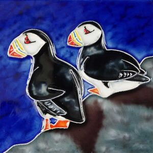 Two Puffins Tile