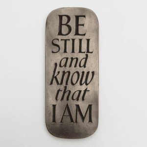 Carved "Be Still" Plaque
