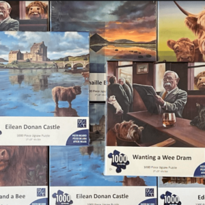 alt= a assortment of celtic themed puzzles