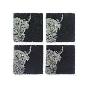 Coo Slate Coaster 4pack