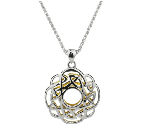 alt= a Kieth Jack necklace with a round weave design