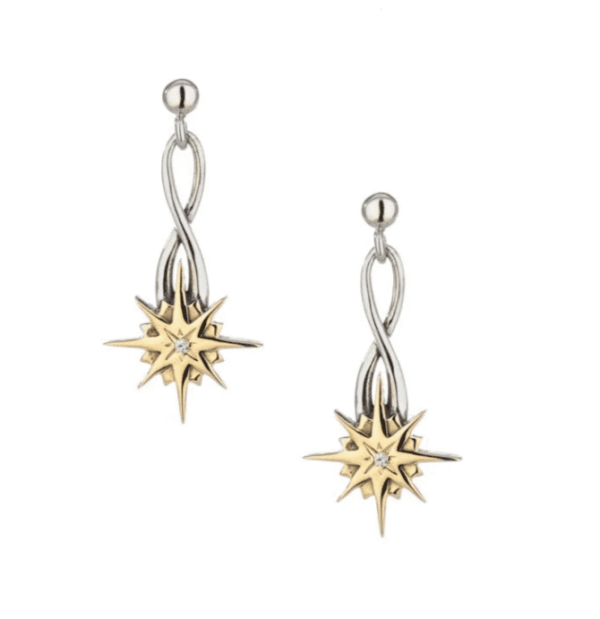 alt= Kieth Jack dangle earrings with a golden star