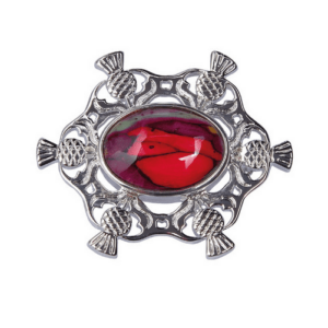 Heathergems Thistles Brooch