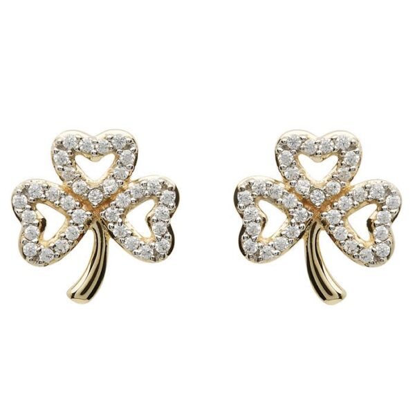 Earrings Stud Sham CZ 10E653