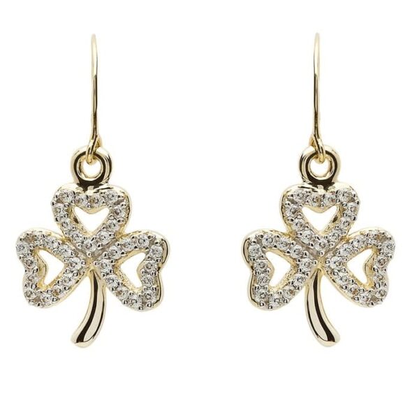 Earrings Drop Sham CZ 10E652